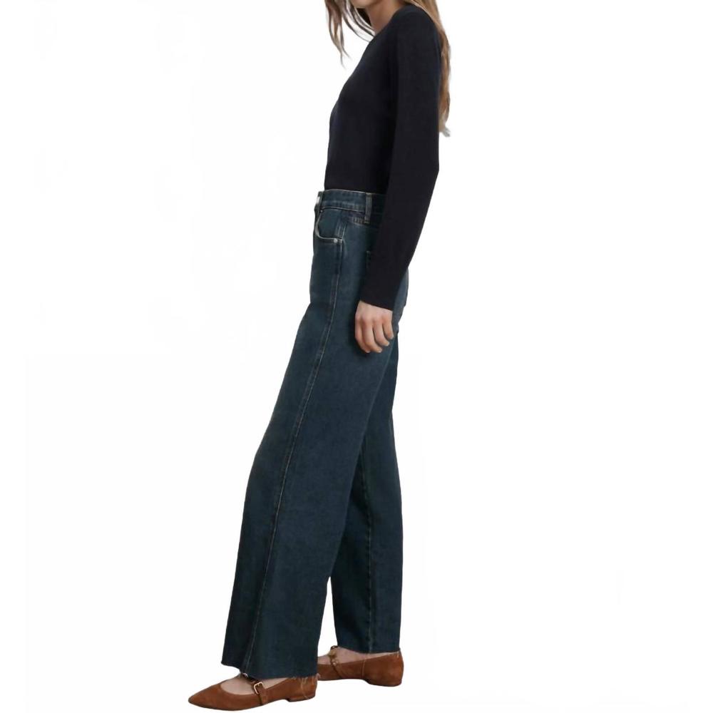 NEW VERONICA BEARD taylor high rise wide leg jean in rebel blue - Picture 3 of 3